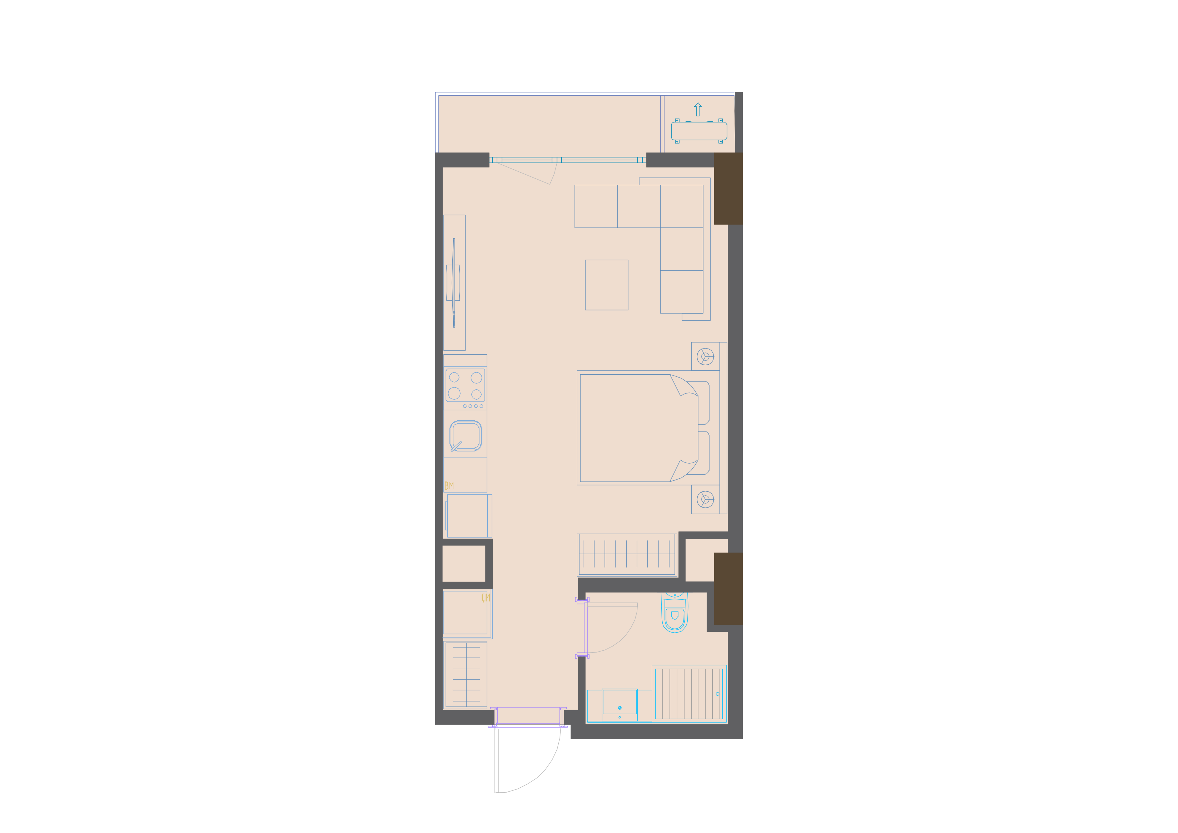 1-комнатная квартира, 31.9 м² — планировка