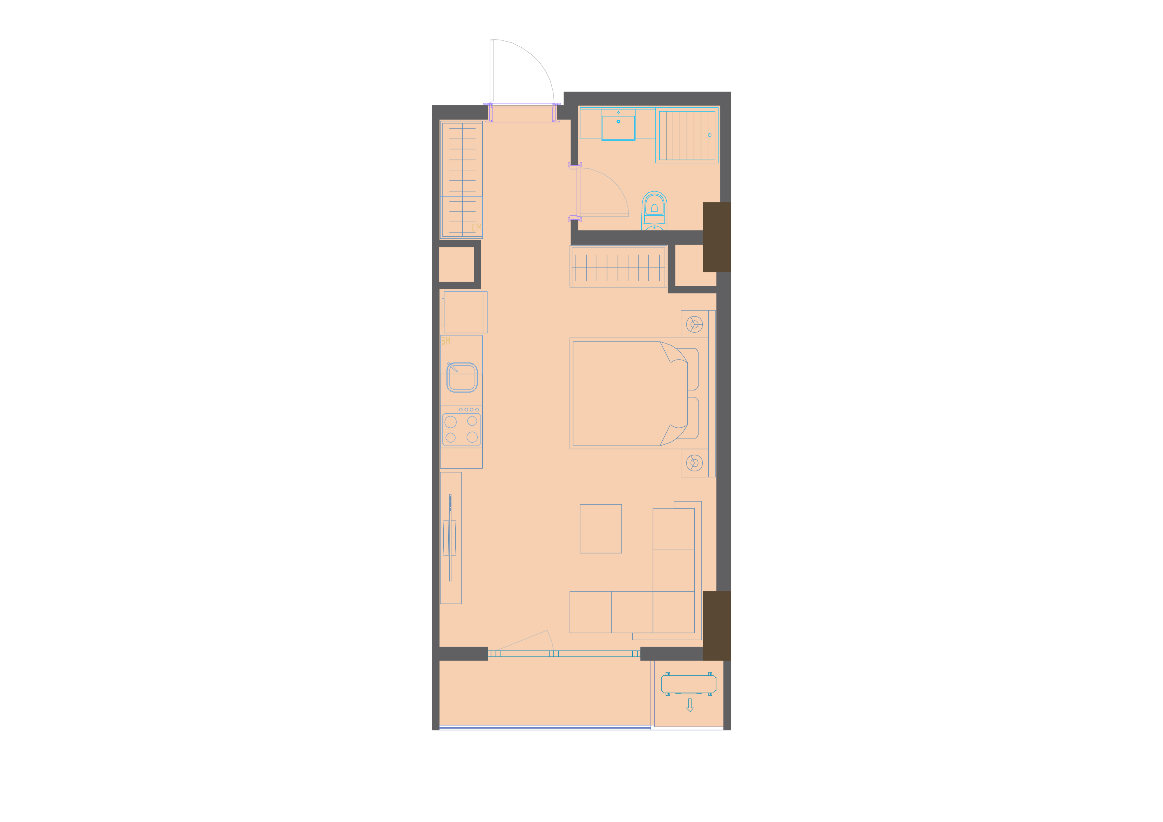 1-комнатная квартира, 32.5 м² — планировка