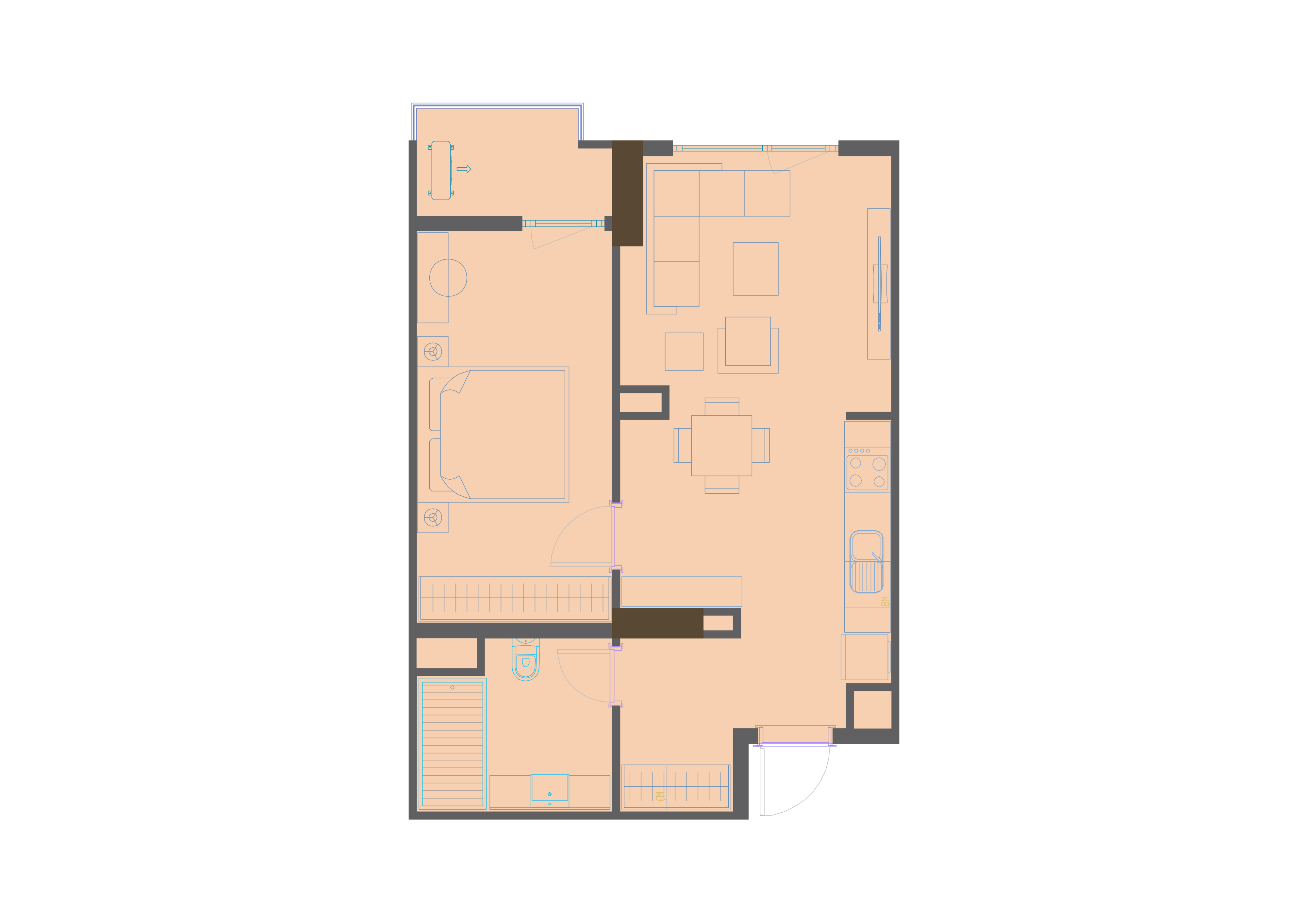 2-комнатная квартира, 51 м² — планировка