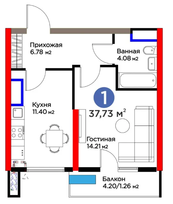 1-комн