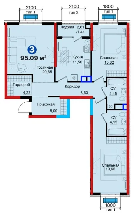3-комн