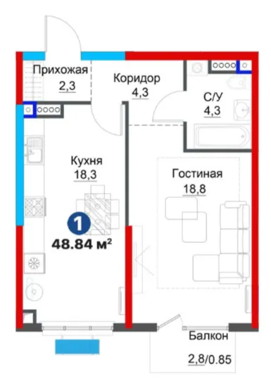 1-комн