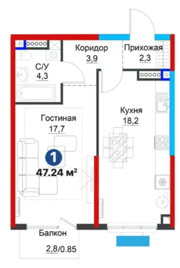 1-комн