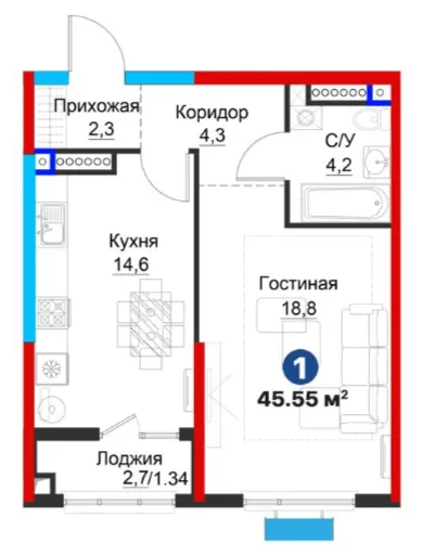1-комн
