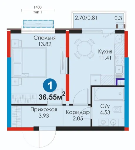 1-комн