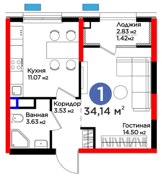 1-комн