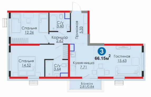 3-комн