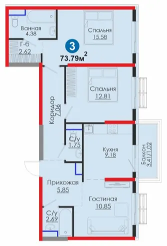 3-комн