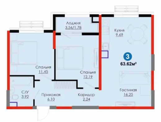 3-комн