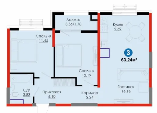 3-комн