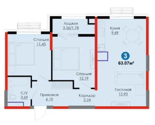 3-комн