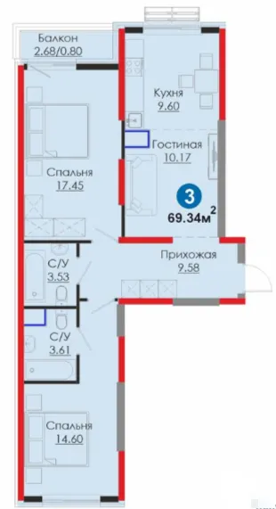 3-комн