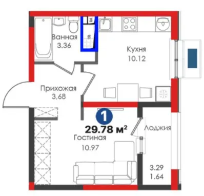 1-комн