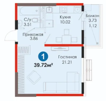 1-комн