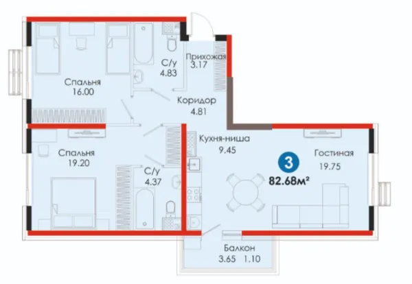 3-комн