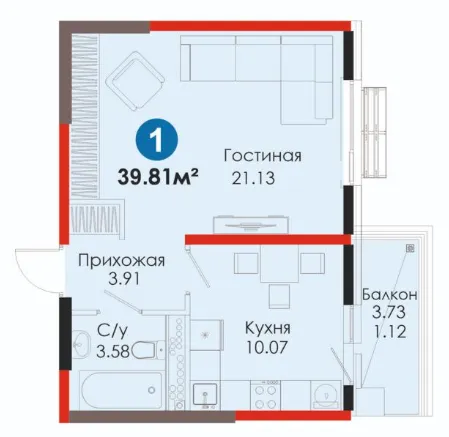 1-комн