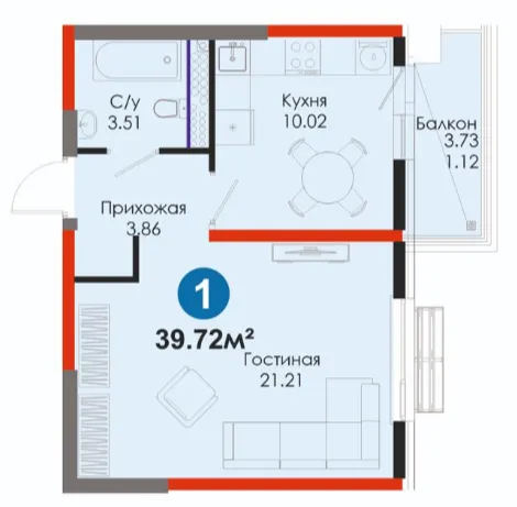 1-комн