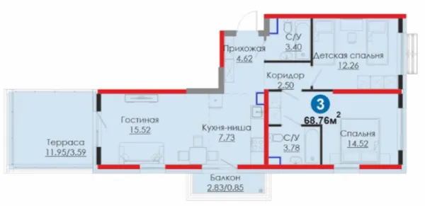 3-комн