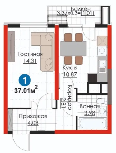 1-комн