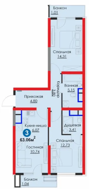 3-комн