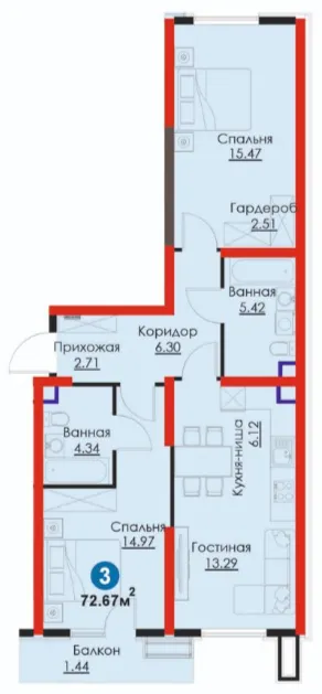 3-комн