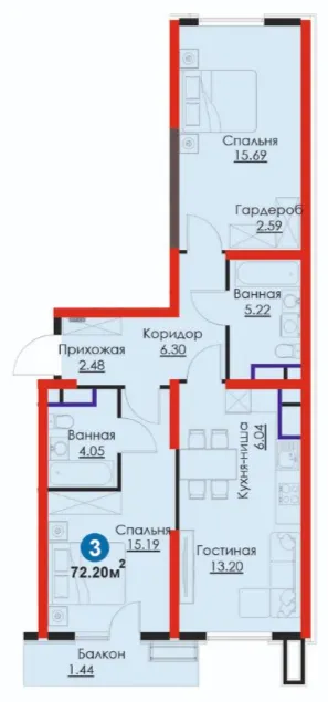 3-комн