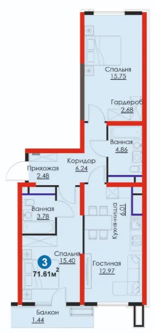 3-комн