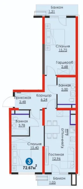 3-комн