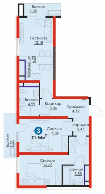 3-комн