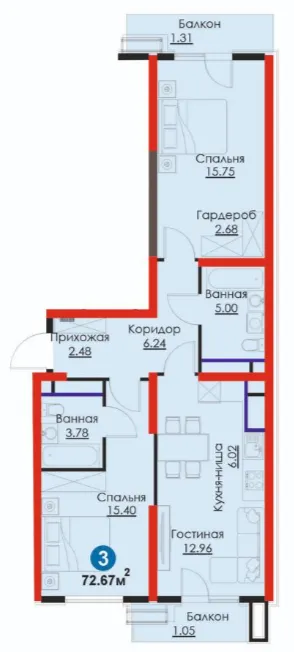 3-комн