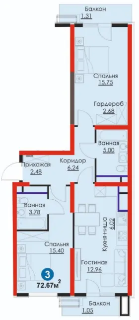 3-комн