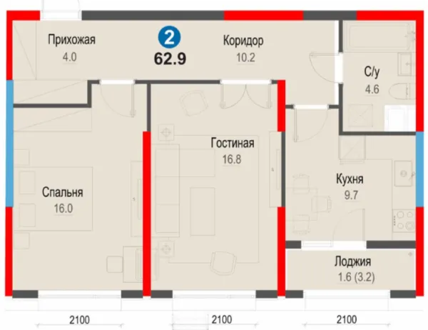 2-комн