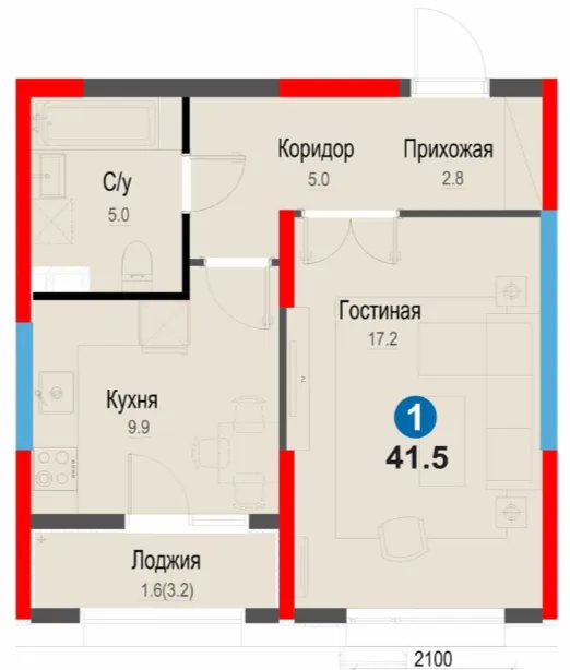 1-комн