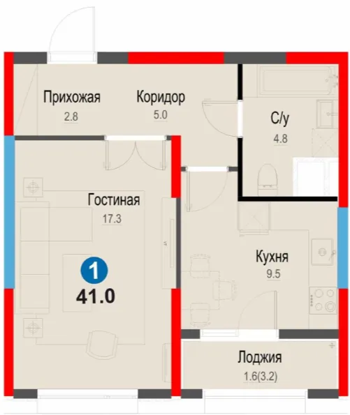 1-комн