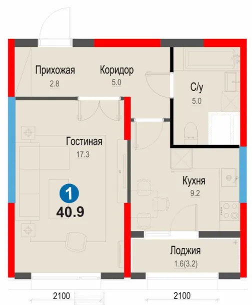 1-комн