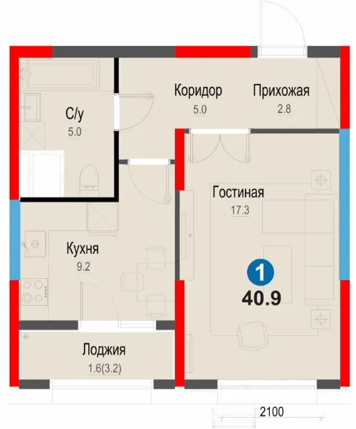 1-комн