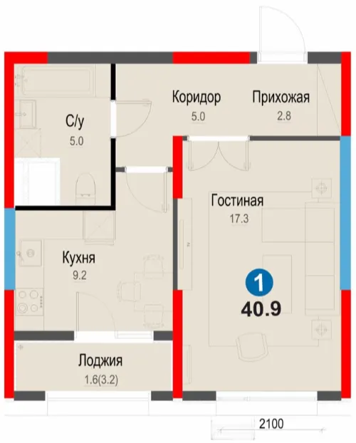 1-комн