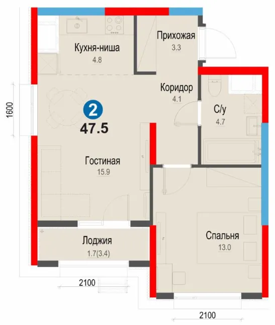 2-комн