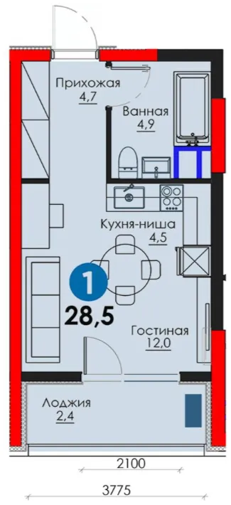1-комн