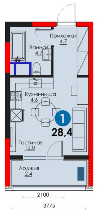 1-комн