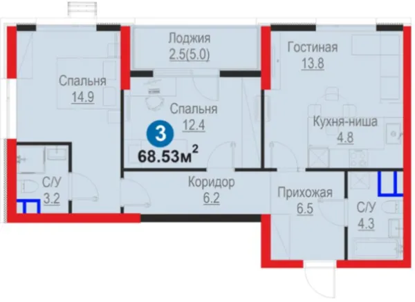 3-комн