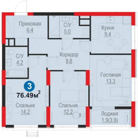 3-комн