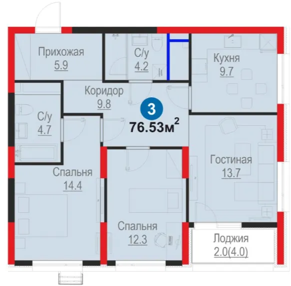 3-комн