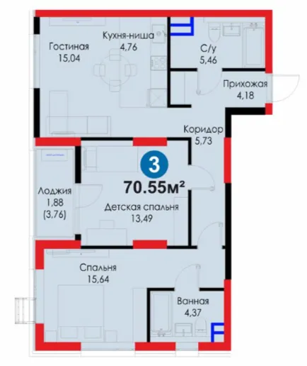 3-комн