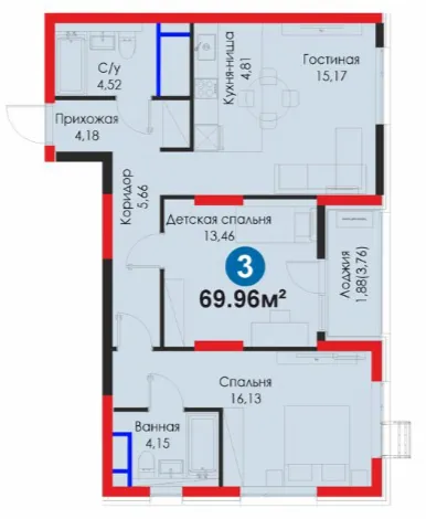 3-комн