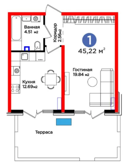 1-комн