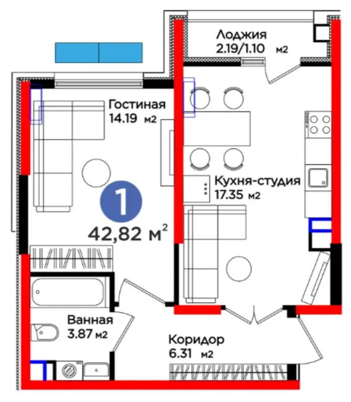 1-комн