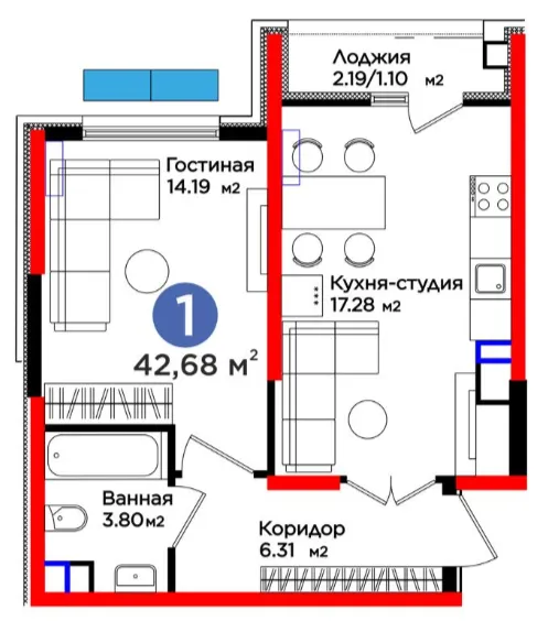 1-комн