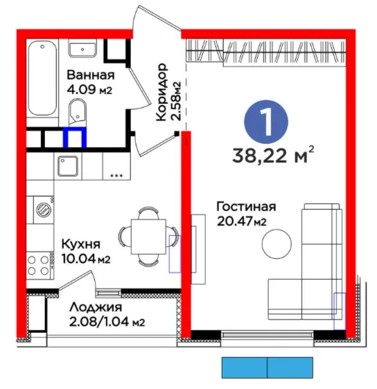1-комн