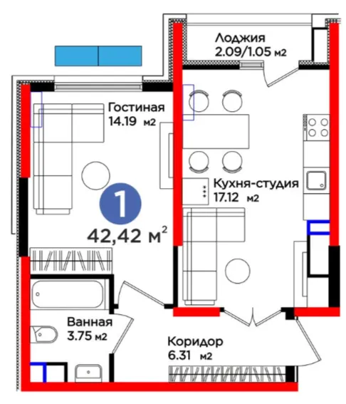 1-комн